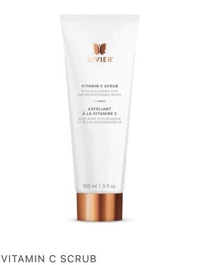 ViVIER Vitamin C Scrub White Tube with Rose Gold Logo